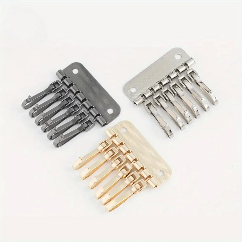 Leatherwork Hardware - 1pc carteira chave fileira 6 ganchos