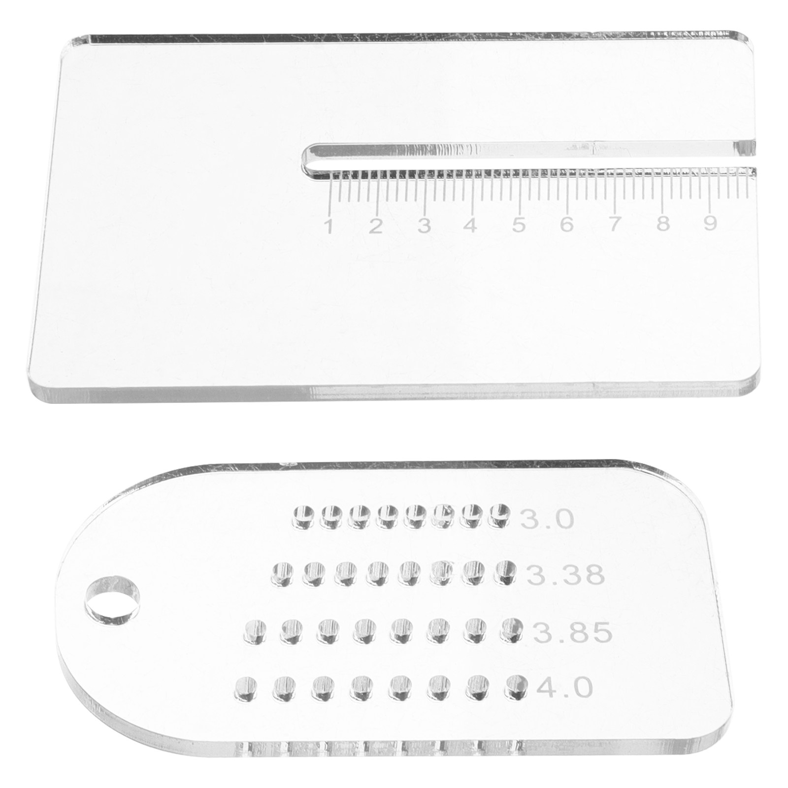 Leatherwork Ruler - 2 Peças Guia de Furação Multifuncional,