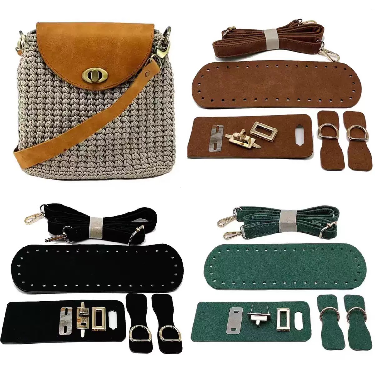 Leatherwork Hardware - Saco de couro artesanal alça bolsa