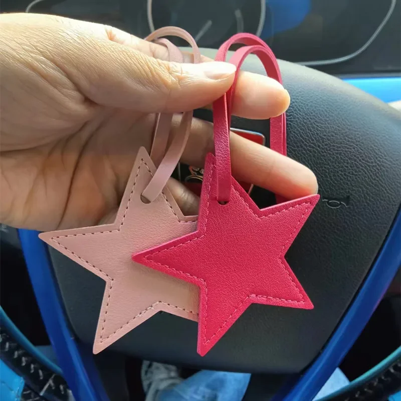Leatherwork Ruler - Estrela couro do plutônio borlas chaveiro