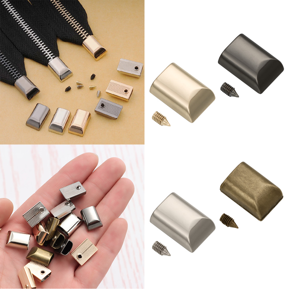Leatherwork Hardware - 10 pçs metal zíper rolha zíper