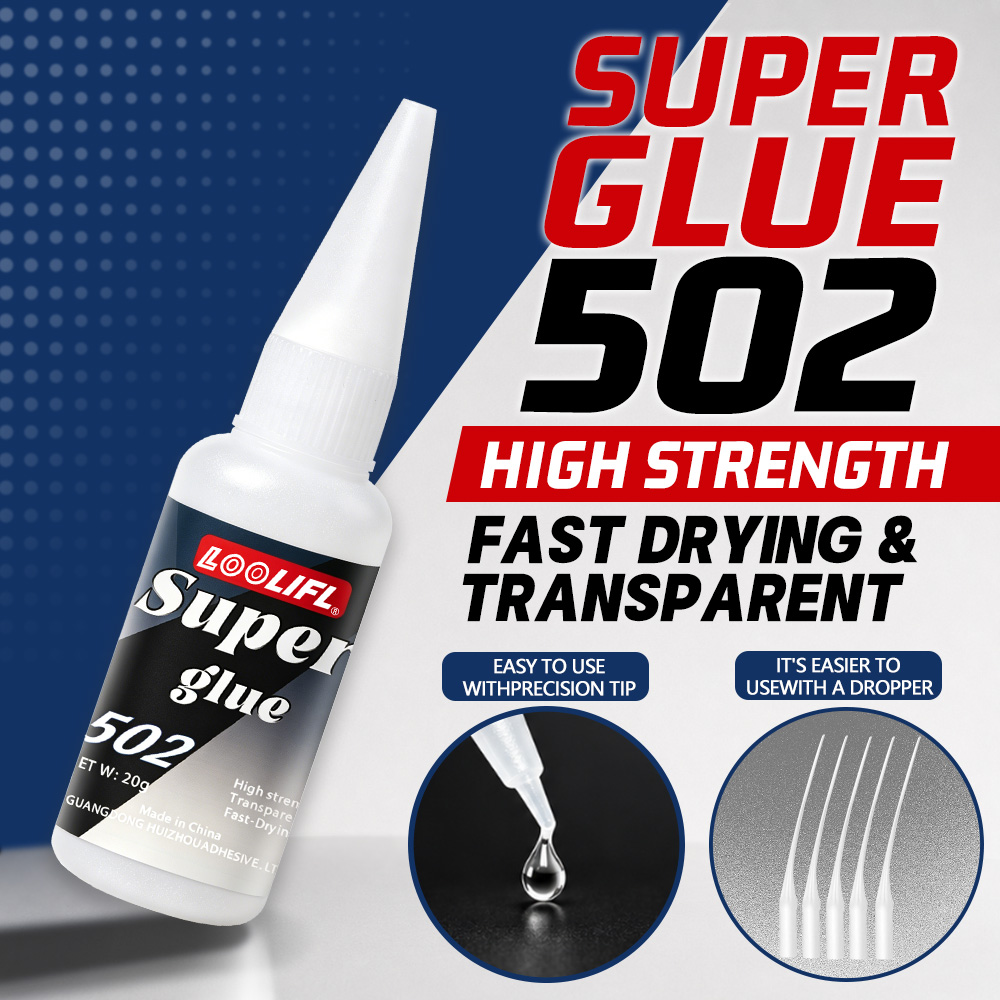 Leatherwork Diy - Loolifl-502-20Ml Adesivo Instantâneo Transparente de Cianoacrilato