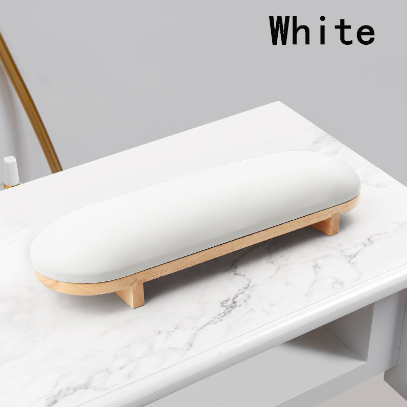 Leatherwork Desk - Suporte de couro pu branco para