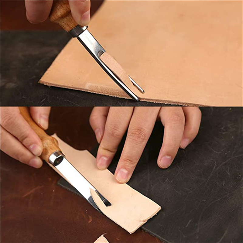 Leatherwork Projects - Prático couro artesanato borda chanfrador skiving