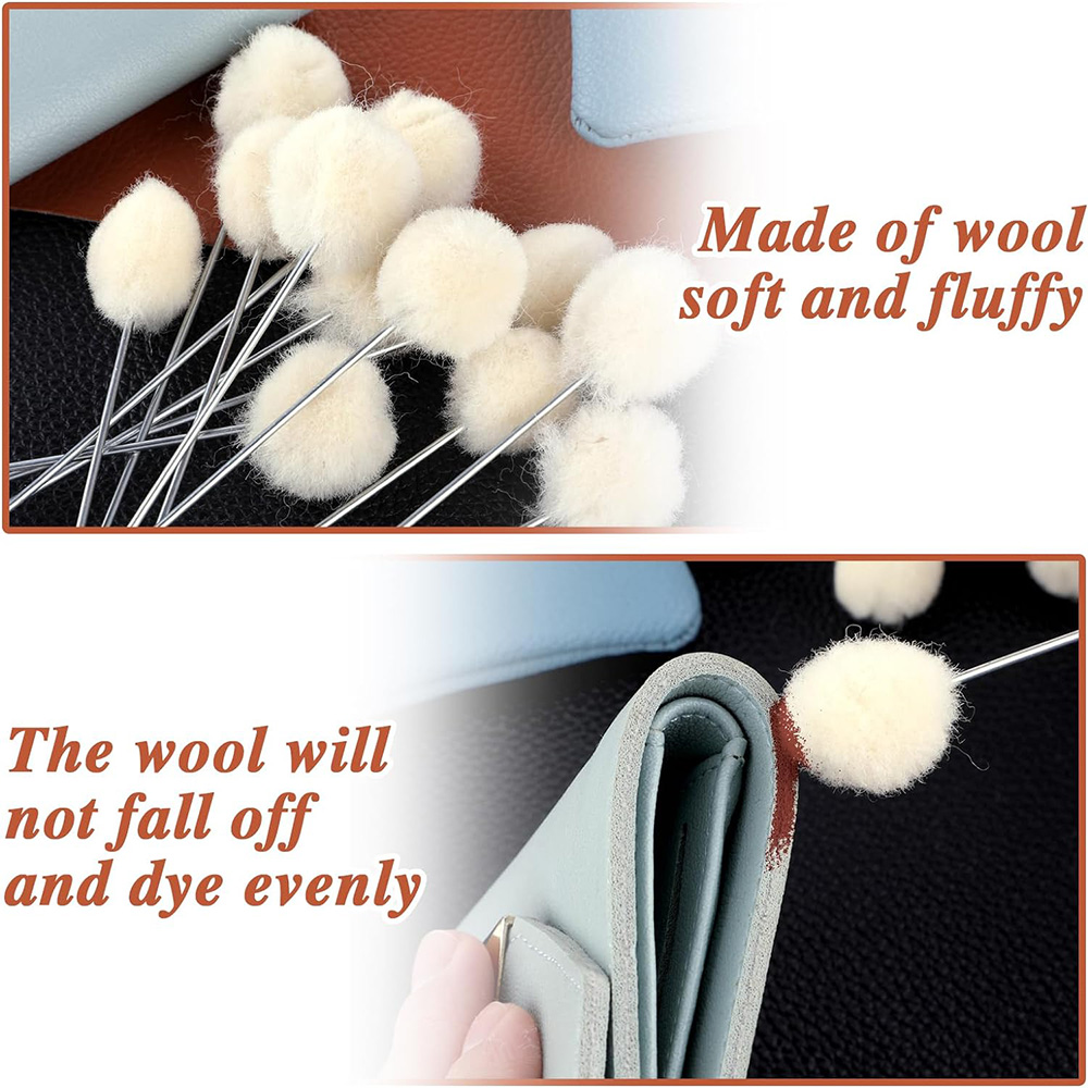 10/30 pçs bolas de lã de couro - Leather Dye Finish avaliação e preço